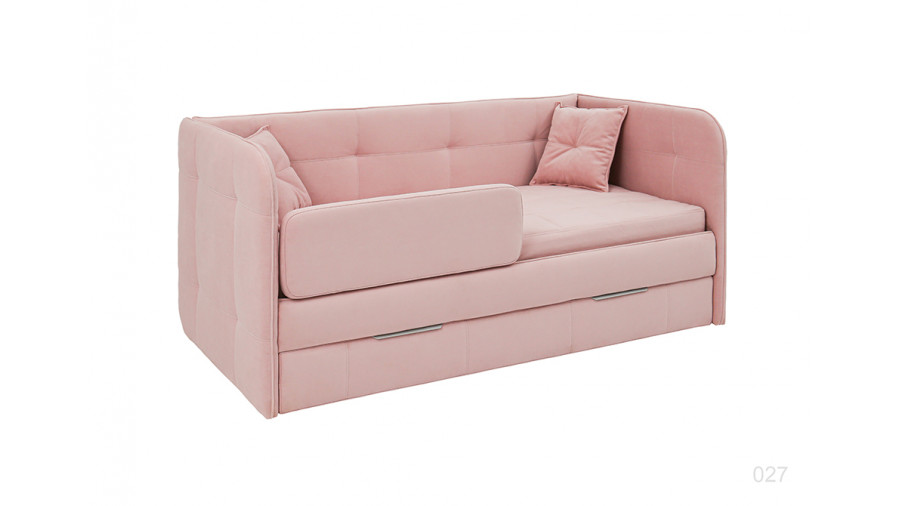 Купить Кровать Бондо 180x80 с двумя спальными местами ткань тедди 027  Кровать Бондо 180x80 с двумя спальными местами ткань тедди 027 Диван кровати купить в Детскиекроватки.рф