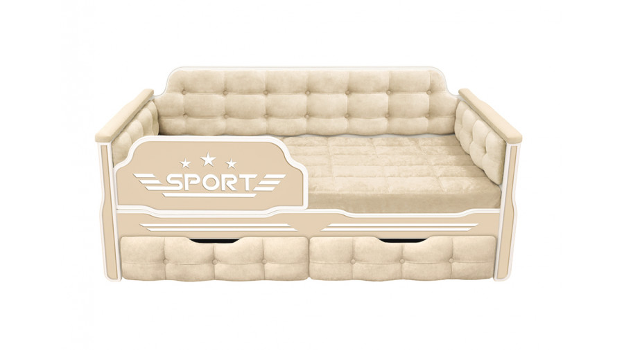 Детская диван кровать мягкая серия Спорт 160x80 с двумя ящиками цвет 01 Диван кровати купить в Детскиекроватки.рф