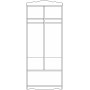 Детский шкаф серия Иллюзия двухстворчатый 01 Детские шкафы купить в Детскиекроватки.рф номер фото 4 