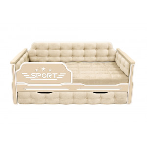 Детская диван кровать мягкая серия Спорт 170x80 с одним ящиком цвет 01