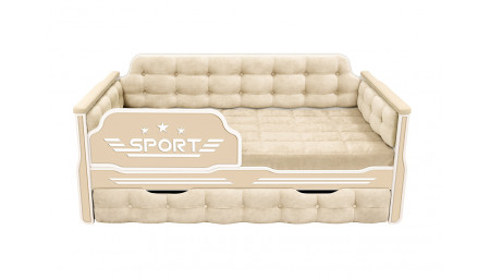 Детская диван кровать мягкая серия Спорт 170x80 с одним ящиком цвет 01 Детская диван кровать мягкая серия Спорт 170x80 с одним ящиком цвет 01