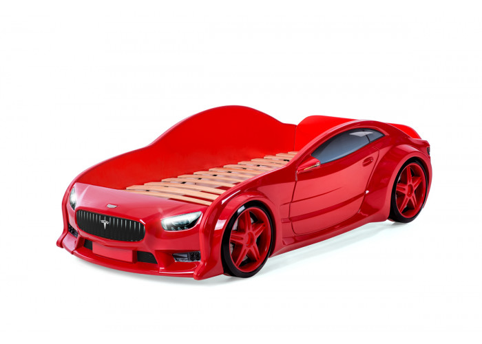 Кровать-машина объемная EVO "Тесла" Красный Кровати машины купить в Детскиекроватки.рф номер фото 10 