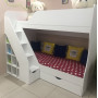 Двухъярусная кровать Умка-2 правая, 80x180 см, белый Кровати детские двухярусные купить в Детскиекроватки.рф номер фото 5 