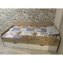 Кровать 190х90 коллекции Юниор-6 (дуб сонома+белый) Односпальные кровати купить в Детскиекроватки.рф номер фото 9 