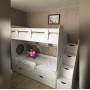 Двухъярусная кровать Юниор 80x180 см, белый Кровати детские двухярусные купить в Детскиекроватки.рф номер фото 8 