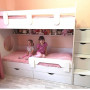 Двухъярусная кровать Юниор 80x180 см, белый Кровати детские двухярусные купить в Детскиекроватки.рф номер фото 7 