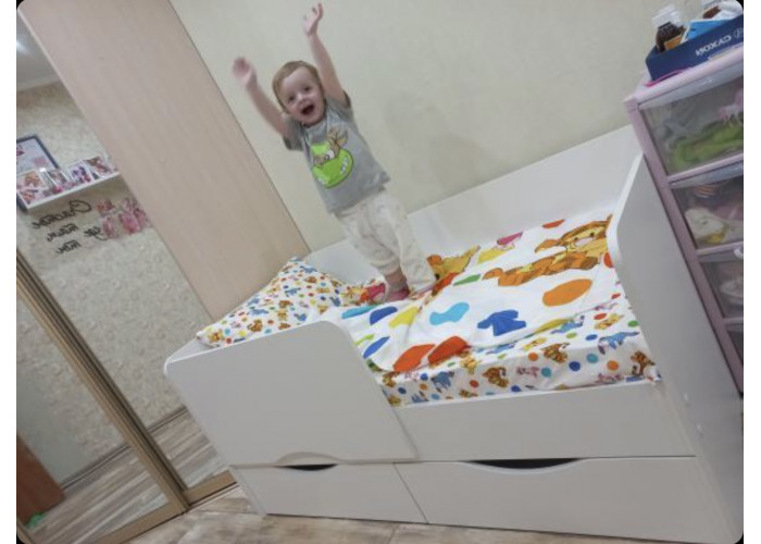 Кровать Малютка 140х80 (цвет: белый) правая/левая Односпальные кровати купить в Детскиекроватки.рф номер фото 3 