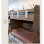 Двухъярусная кровать Юниор (правая) Корпус дуб сонома+фасады белый 180х80 Кровати детские двухярусные купить в Детскиекроватки.рф номер фото 3 