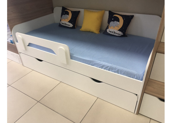 Кровать Двушка (цвет: белый) Верх 190х90, низ 180*80 Односпальные кровати с доп. спальным местом купить в Детскиекроватки.рф номер фото 8 