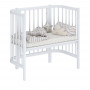 Кроватка-трансформер детская приставная Polini kids Simple 120, белый Детские кровати купить в Детскиекроватки.рф номер фото 1 