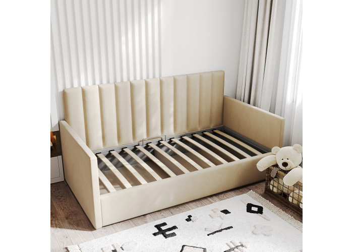 Кровать односпальная Меркурий-4 Бежевый 90х200 Односпальные кровати купить в Детскиекроватки.рф номер фото 1 