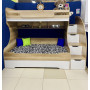 Двухъярусная кровать Биг 120x200 см, дуб каньон-белый Кровати детские двухярусные купить в Детскиекроватки.рф номер фото 4 