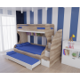 Двухъярусная кровать Биг 120x200 см, дуб каньон-белый Кровати детские двухярусные купить в Детскиекроватки.рф номер фото 2 