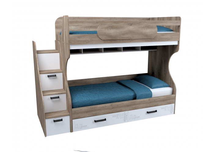 Детская двухъярусная кровать Твой Стиль спальные места 190x90 см. Кровати детские двухярусные купить в Детскиекроватки.рф номер фото 9 