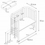 Кроватка-трансформер детская приставная Polini kids Simple 120, белый-серый Детские кровати купить в Детскиекроватки.рф номер фото 10 