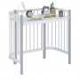 Кроватка-трансформер детская приставная Polini kids Simple 120, белый-серый Детские кровати купить в Детскиекроватки.рф номер фото 2 