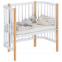 Кроватка-трансформер детская приставная Polini kids Simple 120, белый-бук Детские кровати купить в Детскиекроватки.рф номер фото 1 
