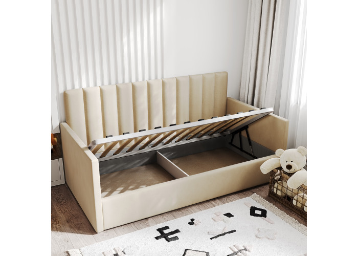 Кровать односпальная Меркурий-4 Бежевый 80х200 Односпальные кровати купить в Детскиекроватки.рф номер фото 2 