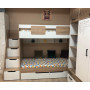 Кровать коллекции Мозаика (вяз швейцарский+белый) Правая/левая 190х90 Односпальные кровати купить в Детскиекроватки.рф номер фото 3 