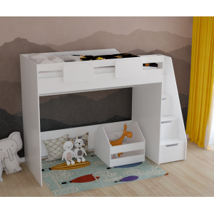 НАБОР: Кровать-чердак Мозаика-2 + Ящик для игрушек