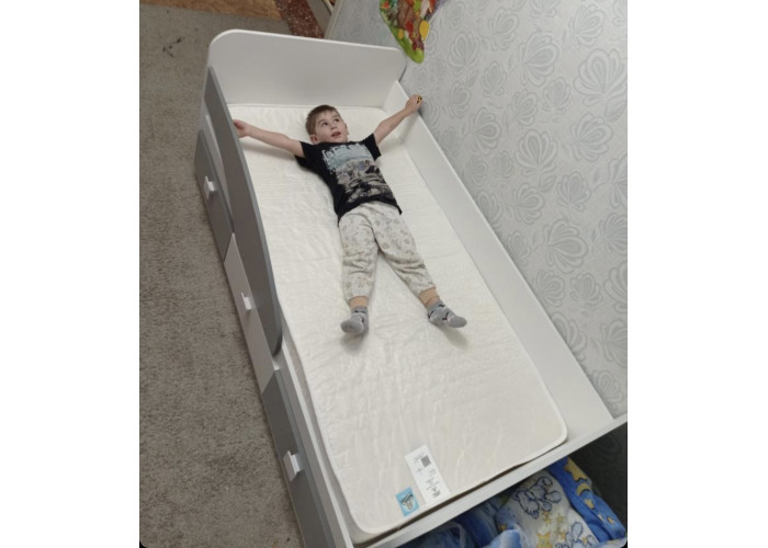 Кровать 160х80 Умка-5 (серебро+белый) правая/левая Односпальные кровати купить в Детскиекроватки.рф номер фото 3 