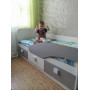Кровать 160х80 Умка-5 (серебро+белый) правая/левая Односпальные кровати купить в Детскиекроватки.рф номер фото 5 
