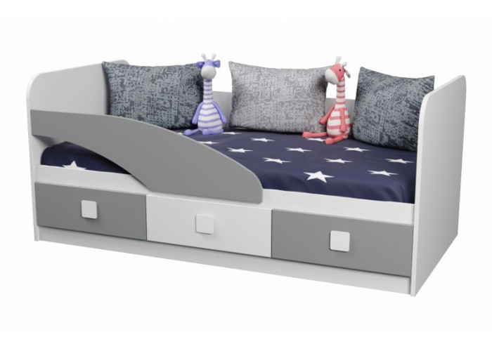 Кровать 160х80 Умка-5 (серебро+белый) правая/левая Односпальные кровати купить в Детскиекроватки.рф номер фото 9 