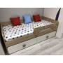 Кровать 190х90 коллекции Юниор 6.1 (дуб сонома+белый) Односпальные кровати купить в Детскиекроватки.рф номер фото 3 