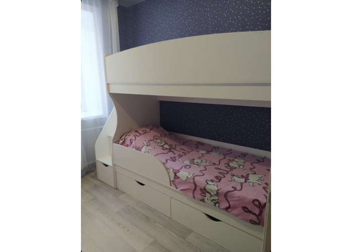 Двухъярусная кровать Альфа 80x180 см, белый Кровати детские двухярусные купить в Детскиекроватки.рф номер фото 6 