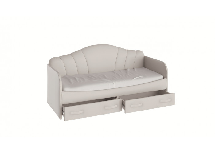 Кровать с мягкой спинкой и ящиками «Сабрина» (900) Ткань Кашемир Односпальные кровати купить в Детскиекроватки.рф номер фото 2 