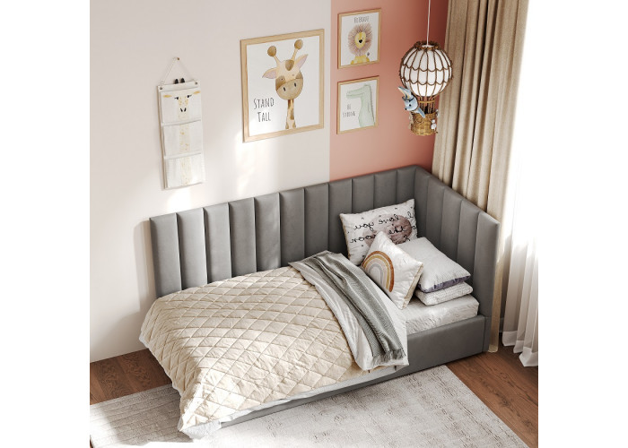 Кровать Меркурий-3 Серый 80х200 Односпальные кровати купить в Детскиекроватки.рф номер фото 1 