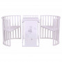 Круглая/овальная кроватка-трансформер детская Polini kids French 925, Amis, белый Детские кровати купить в Детскиекроватки.рф номер фото 5 