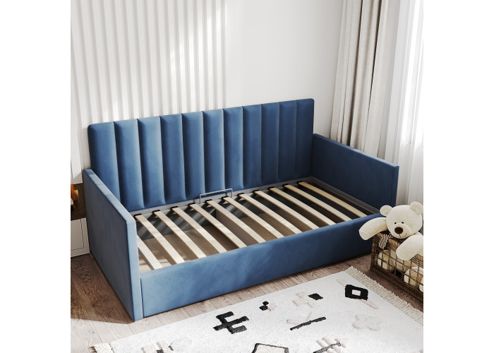 Кровать односпальная Меркурий-4 Синий 80х200 Односпальные кровати купить в Детскиекроватки.рф номер фото 2 