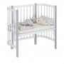 Кроватка-трансформер детская приставная Polini kids Simple 120, белый-серый Детские кровати купить в Детскиекроватки.рф номер фото 1 