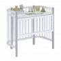Кроватка-трансформер детская приставная Polini kids Simple 120, белый-серый Детские кровати купить в Детскиекроватки.рф номер фото 3 