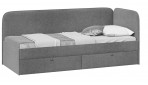 Кровать с мягкой обивкой (900) «Молли» Тип 1 Микровелюр Scandi Graphite 22 Кровать с мягкой обивкой (900) «Молли» Тип 1 Микровелюр Scandi Graphite 22