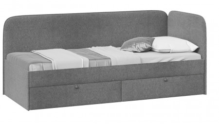 Кровать с мягкой обивкой (900) «Молли» Тип 1 Микровелюр Scandi Graphite 22