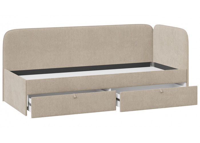 Кровать с мягкой обивкой (900) «Молли» Тип 1 Микровелюр Scandi Cream 03 Односпальные кровати купить в Детскиекроватки.рф номер фото 3 