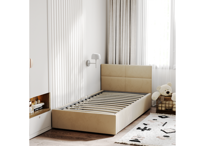 Кровать односпальная Меркурий-5 Бежевый 90х200 Односпальные кровати купить в Детскиекроватки.рф номер фото 1 