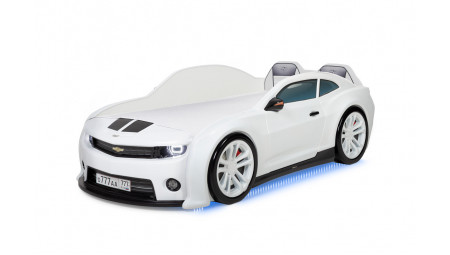 Кровать-машинка объемная (3d) EVO "Camaro" белый