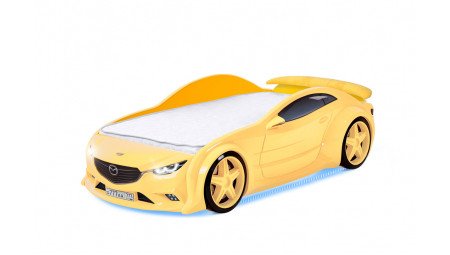 Кровать-машина объемная EVO "Мазда" Желтый
