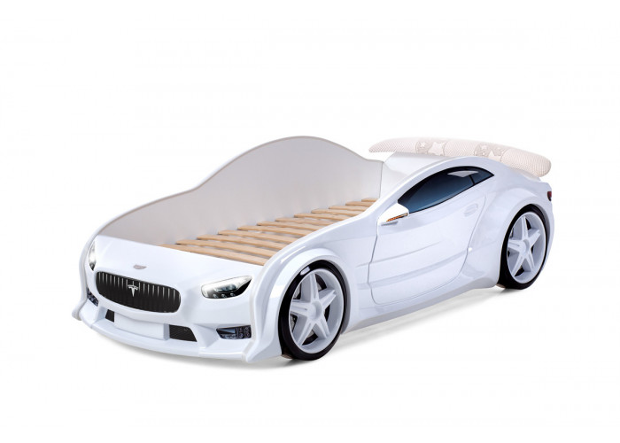 Кровать-машина объемная EVO "Тесла" Белый Кровати машины купить в Детскиекроватки.рф номер фото 6 