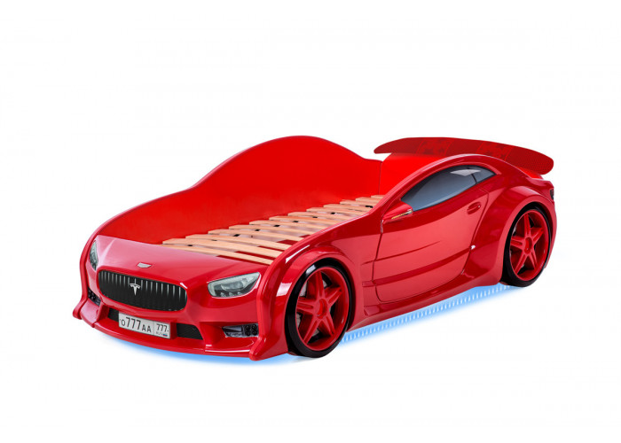 Кровать-машина объемная EVO "Тесла" Красный Кровати машины купить в Детскиекроватки.рф номер фото 3 