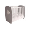 Кровать детская Polini French 710, Teddy, с ящиком, белый-серый