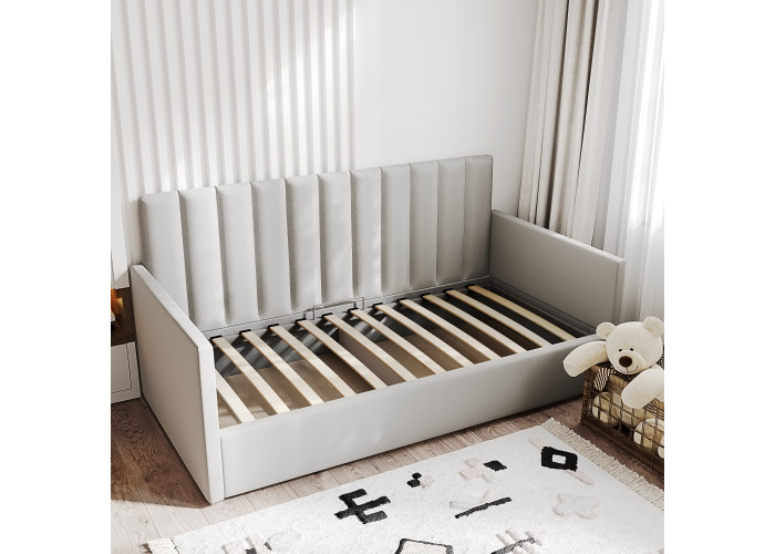 Кровать односпальная Меркурий-4 Светло-серый 80х200 Односпальные кровати купить в Детскиекроватки.рф номер фото 1 