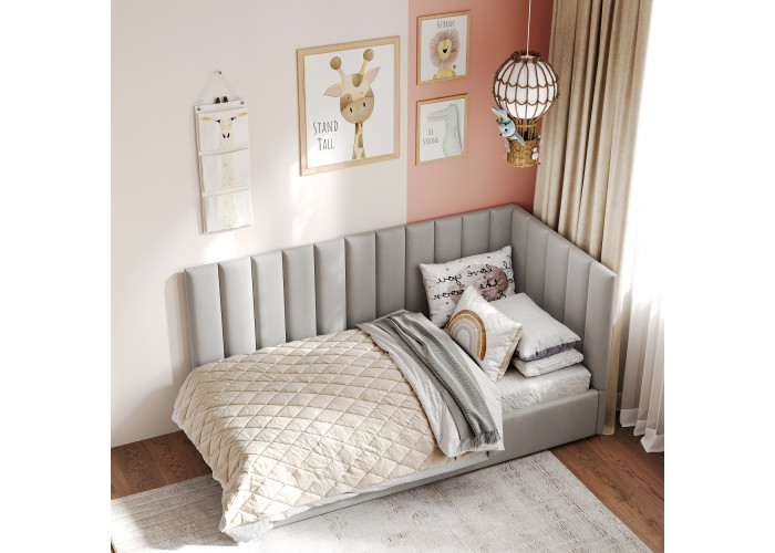 Кровать Меркурий-3 Светло-серый 120х200 Односпальные кровати купить в Детскиекроватки.рф номер фото 1 