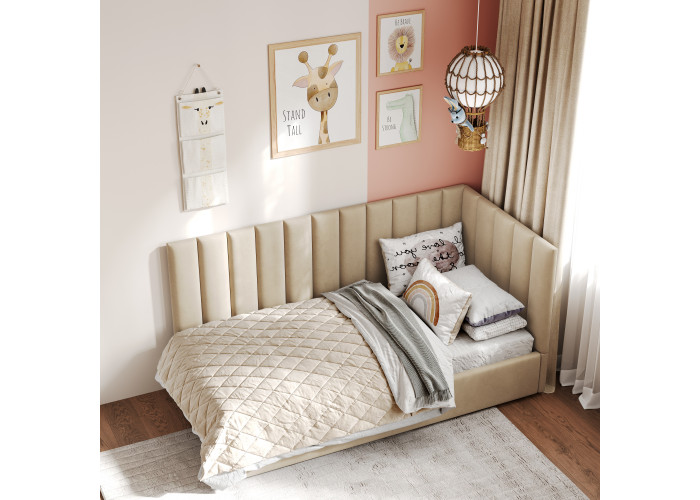 Кровать Меркурий-3 Бежевый 90х200 Односпальные кровати купить в Детскиекроватки.рф номер фото 1 