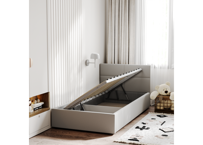 Кровать односпальная Меркурий-5 Светло-серый 120х200 Односпальные кровати купить в Детскиекроватки.рф номер фото 2 