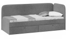 Кровать с мягкой обивкой «Молли» Тип 1 Микровелюр Scandi Graphite 22
