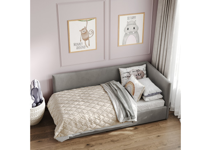 Кровать Меркурий-2 Серый 90х200 Односпальные кровати купить в Детскиекроватки.рф номер фото 1 